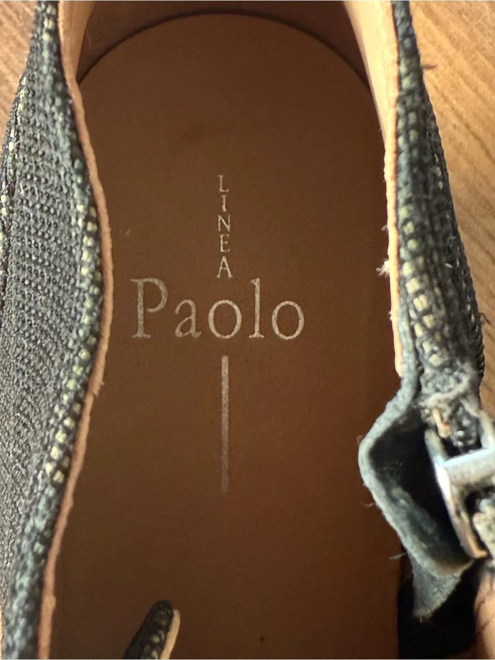 Linea Paolo Green Camo Pattern Wedge Sneaker